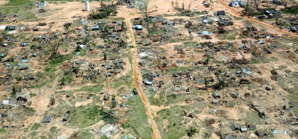 Orkaangeweld in Mozambique