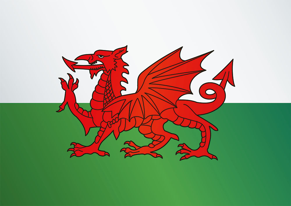 Vlag Wales - Actuele les Engels - OvM