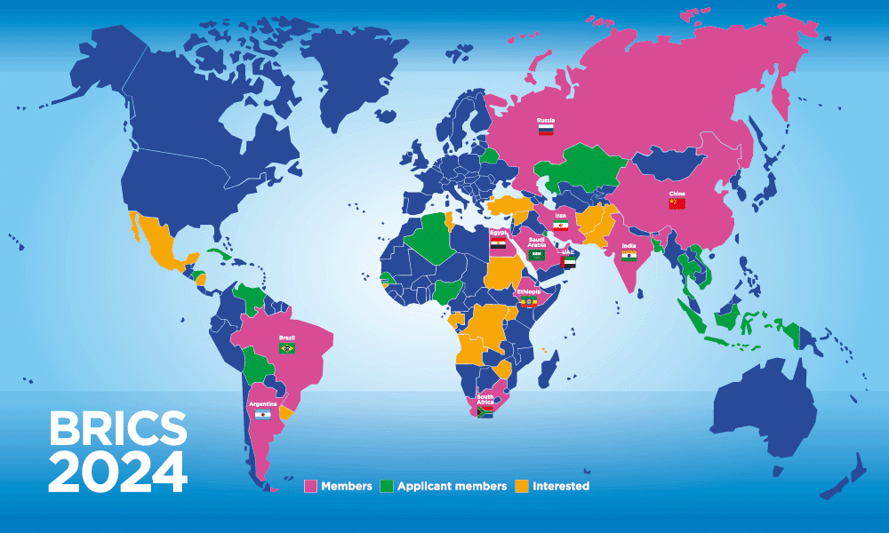 BRICS landen in 2024