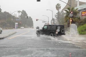 Zware regenbuien in Los Angeles