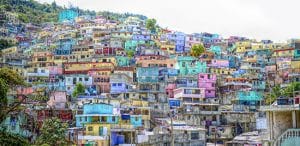 Woonwijk in Haïti