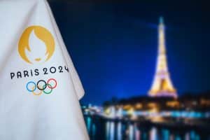 Olympische Spelen-vlag in Parijs