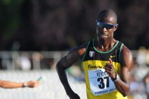 Hardloper in wedstrijd