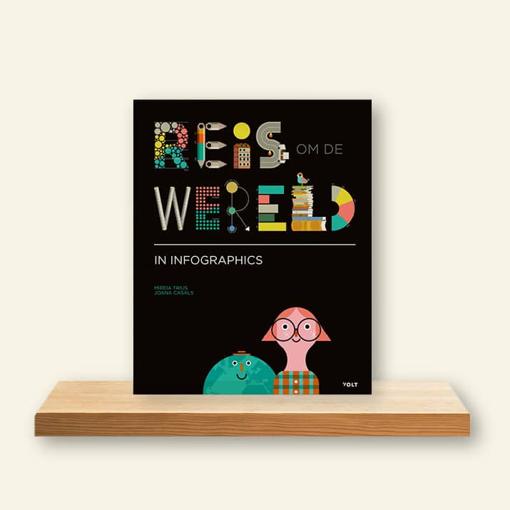 Omslag Reis om de wereld in infographics