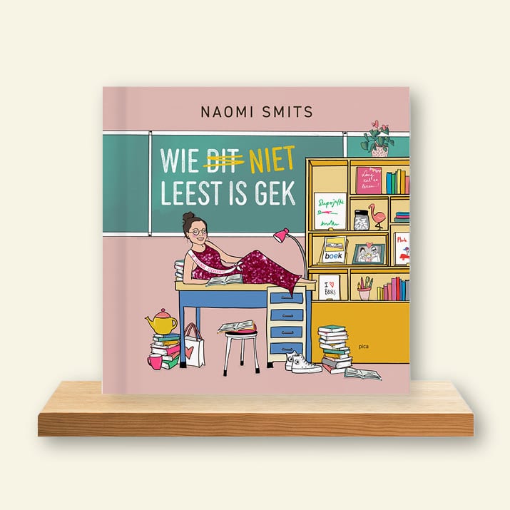 Omslag Wie niet leest is gek