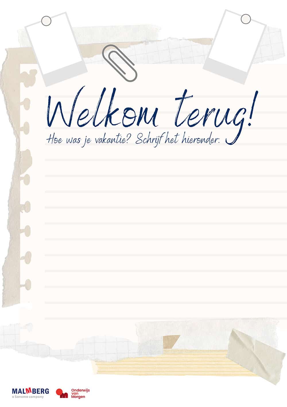 Poster - Welkom terug op school - 2023