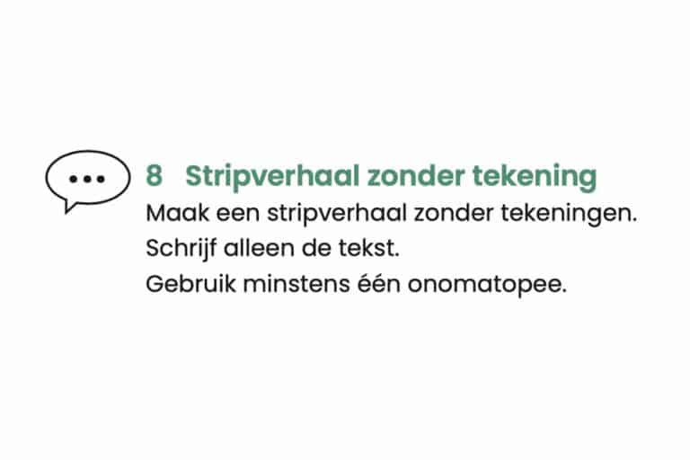 Stripverhaal zonder tekening