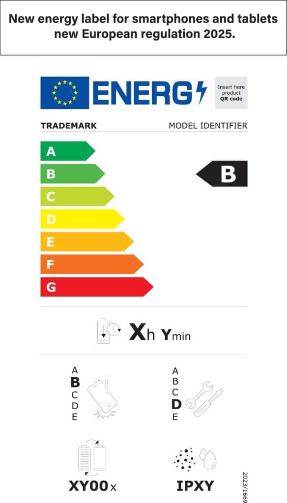 Energielabel voor smartphone