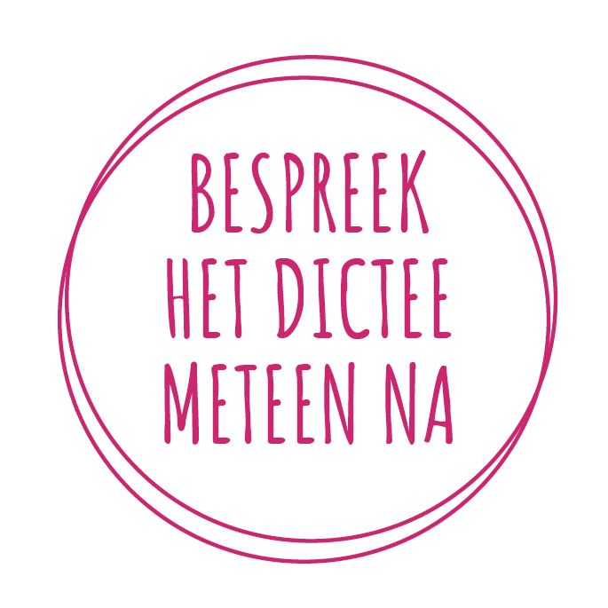 Illustratie Bespreek het dictee meteen na