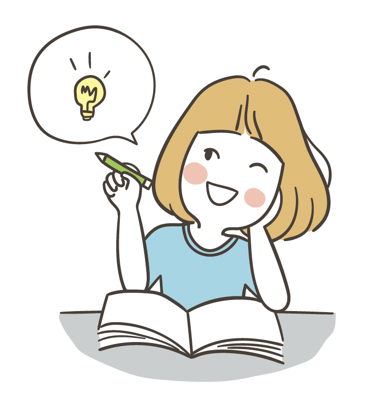 Illustratie leerling heeft een idee