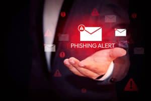 Een melding van een phishing alert