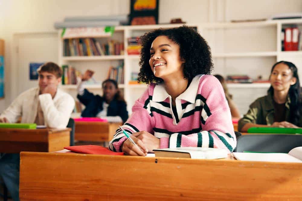 Een klas zit klaar voor een toets