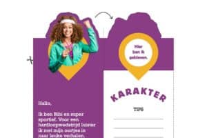 Uitsnede van een Karakter boekenlegger