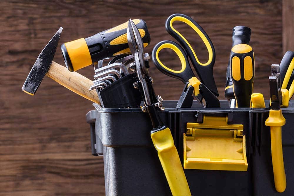 Een gereedschapskoffer voor technieklessen op school