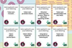 uitsnede tekenkaartjes