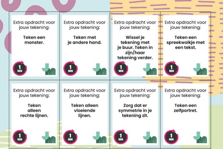 uitsnede tekenkaartjes